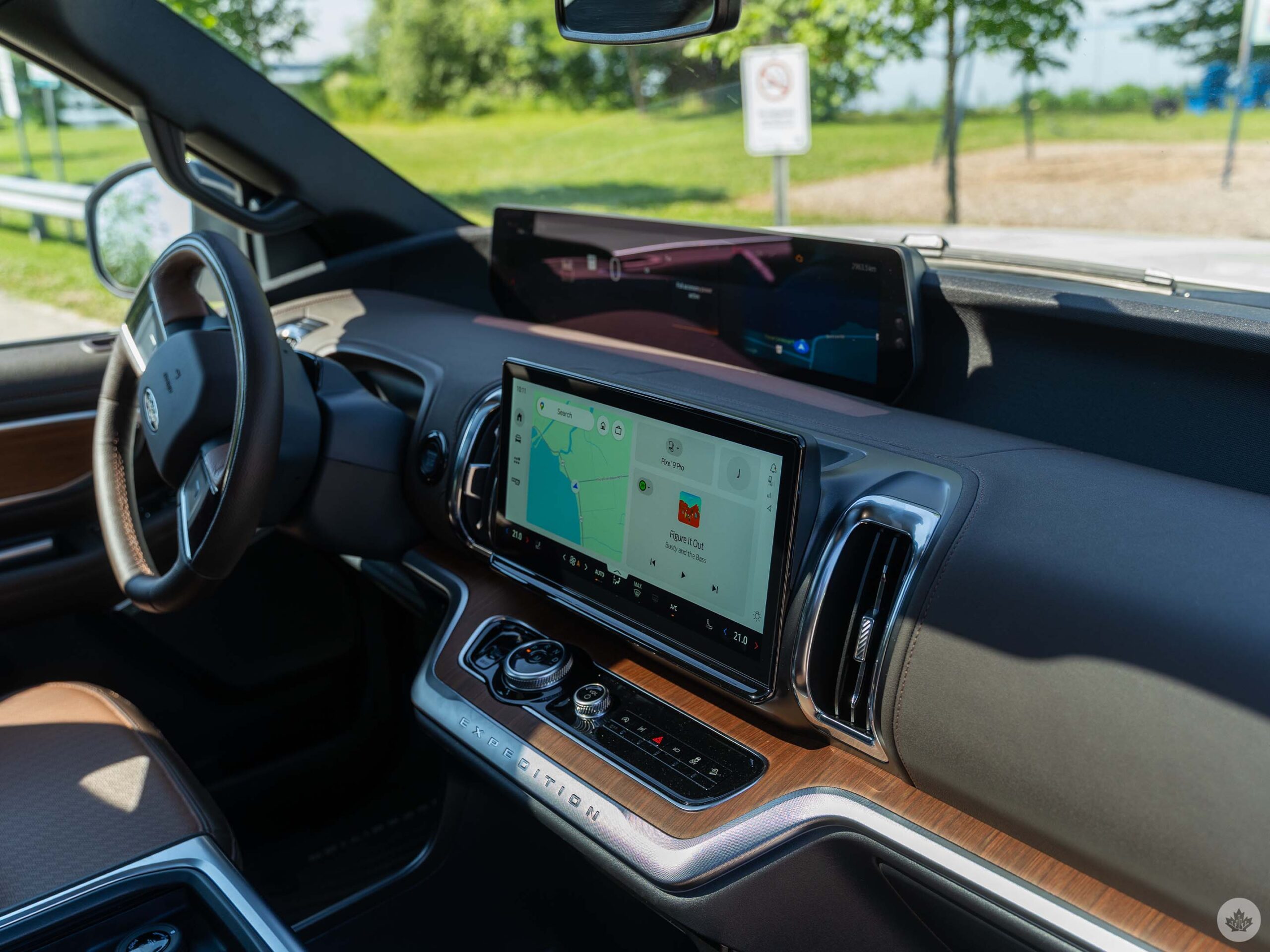 Ford Expedition's dual screens.