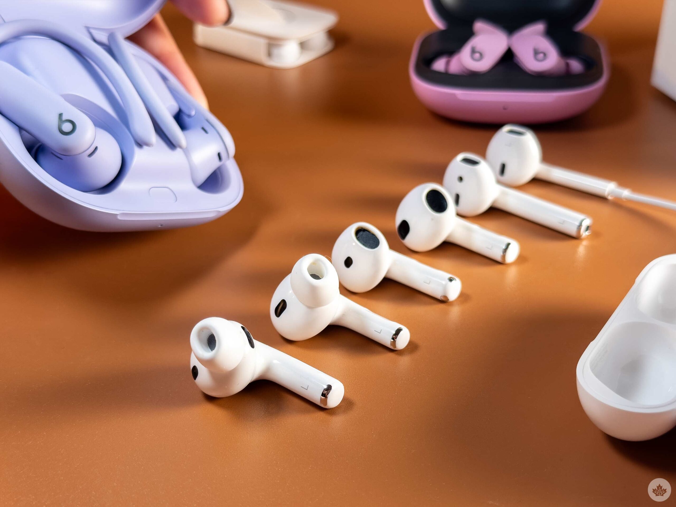 all AirPods lined up
